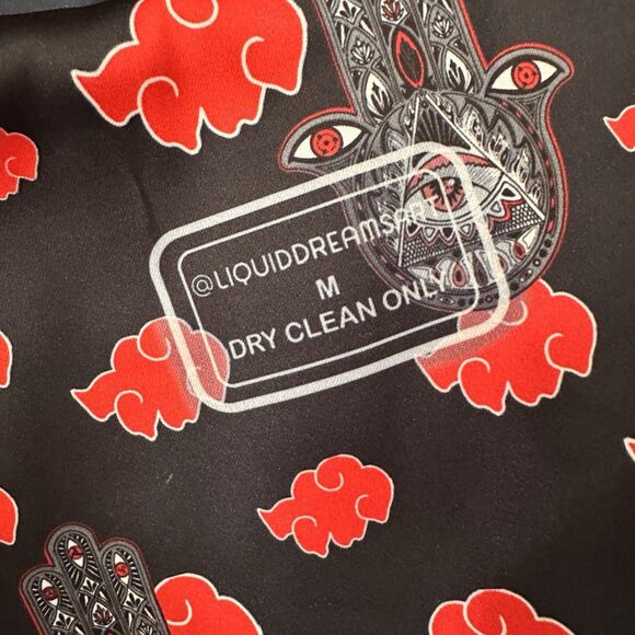 Liquid Dreams Art Faux Fur Red Jacket Reversible MEDIUM Kritter Klips - Picture 9 of 9